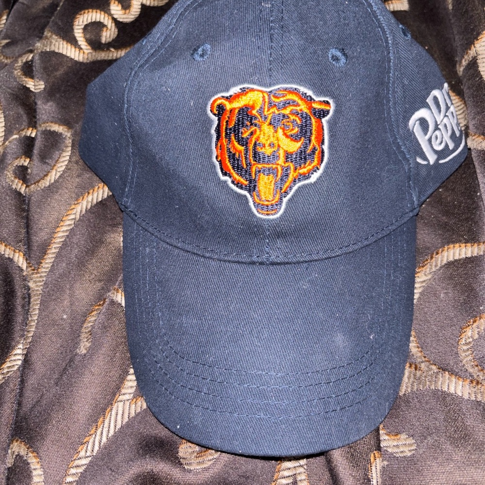 Dr Pepper Black Baseball Cap with Orange Bear Patch